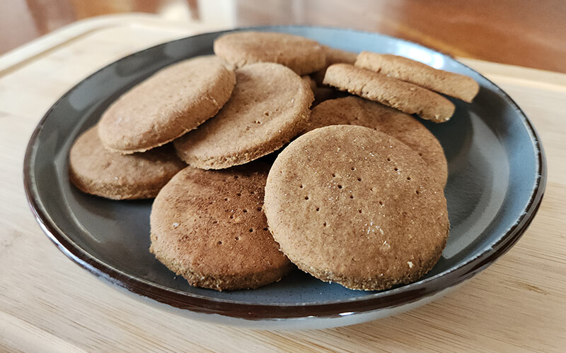 biscoitos de banana, aveia e mel