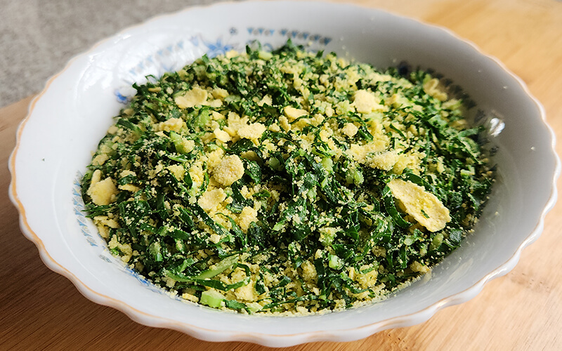 receita de couve com farinha de milho biju